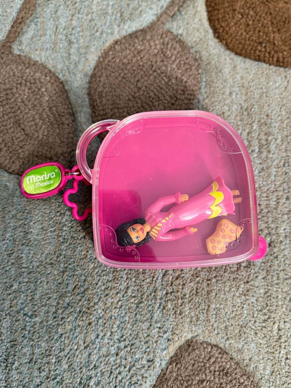 Vintage 2004 Polly Pocket Postcard Pals Marisa in Mexico Pink Carry Case Playset